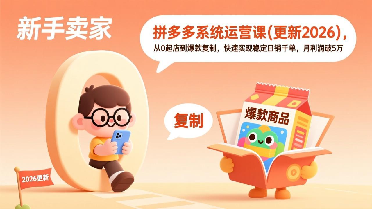 白凤电商拼多多日销千单训练营 持续更新+完整版课程网盘分享